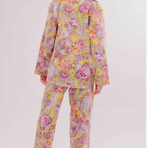 Papinelle Ella Two-Piece Set Cotton Pajamas - Lemon Zest - Picture 4 of 7